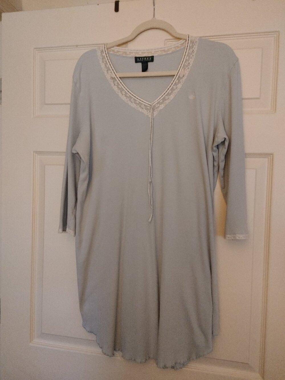 Lauren Ralph Lauren Light Blue Women's Nightgown Size Large 100% Cotton
